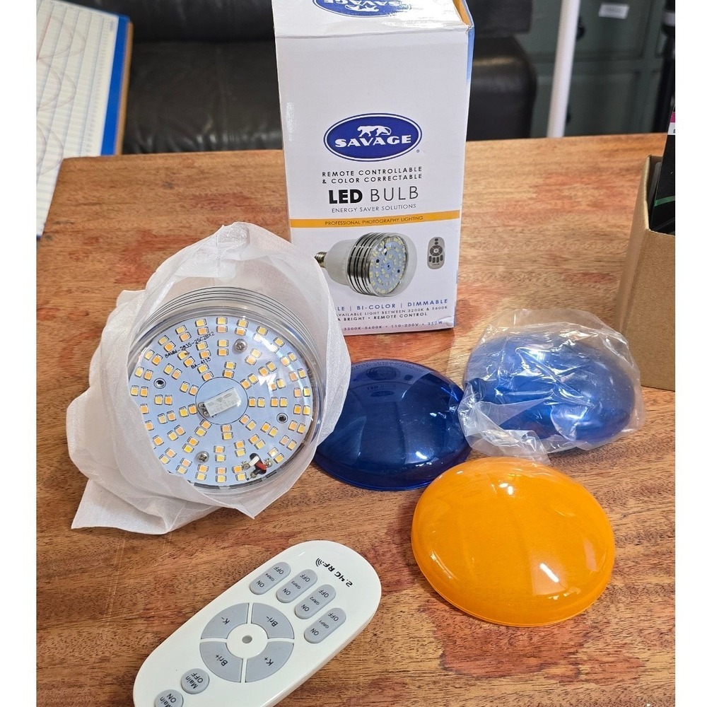 Savage 50W Remote Controllable Bi-Color Dimmable LED Bulb 3200K-5600K CRI 90